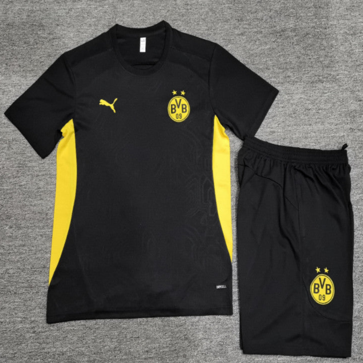 24/25 Kids Borussia Dortmund Black Short Sleeve Jersey+Shorts