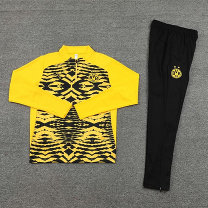 24/25 Borussia Dortmund Yellow/Black  Half Zipper Jacket+Long Pants