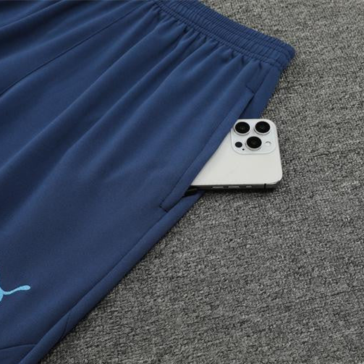 24/25 Manchester City Sky Blue Half Zipper Jacket+Long Pants
