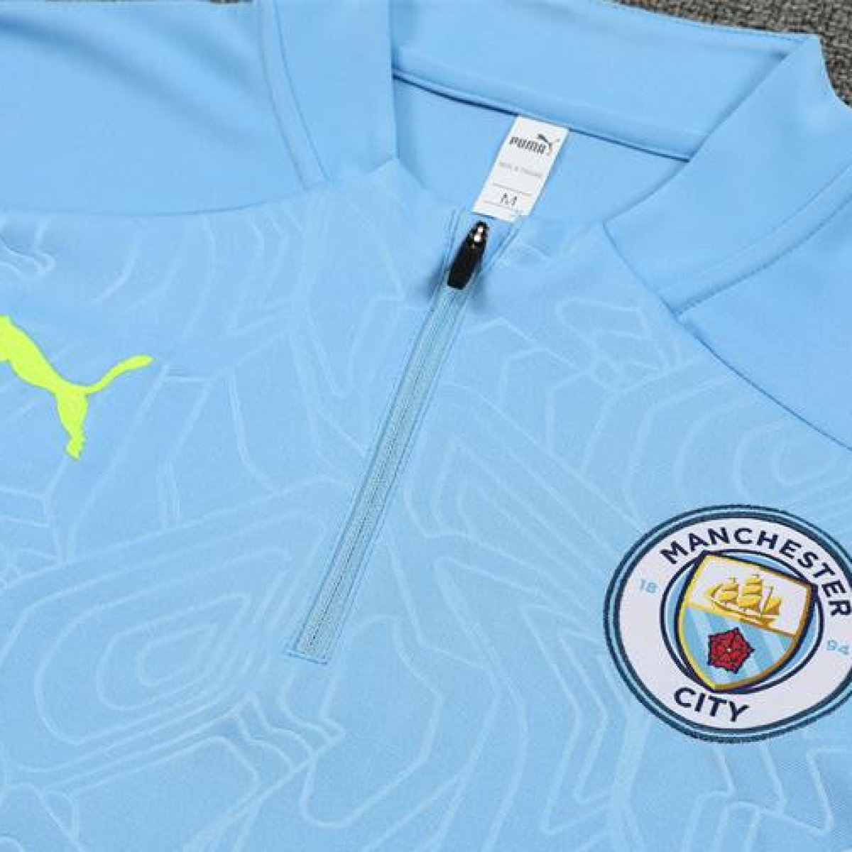 24/25 Manchester City Sky Blue Half Zipper Jacket+Long Pants