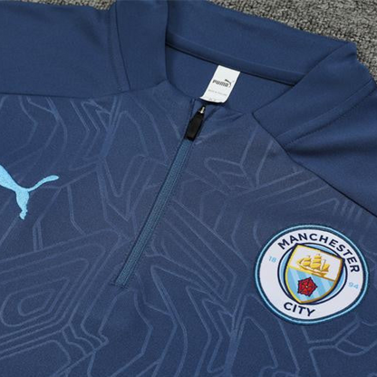 24/25 Manchester City Navy Half Zipper Jacket+Long Pants