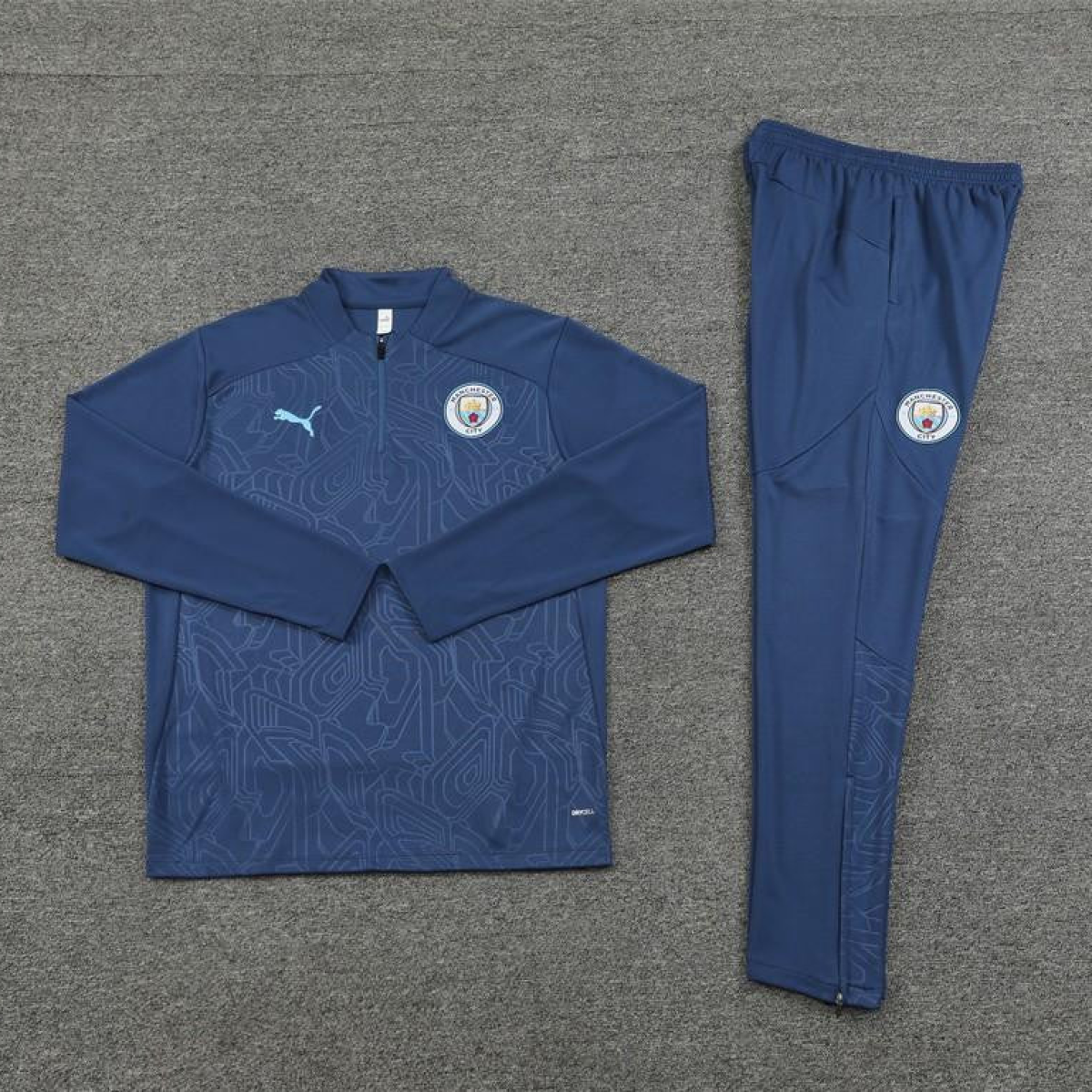 24/25 Manchester City Navy Half Zipper Jacket+Long Pants