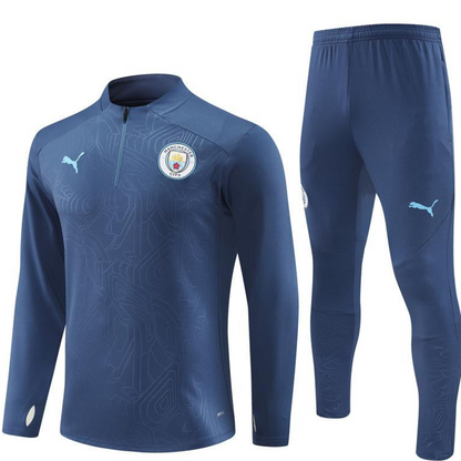 24/25 Manchester City Navy Half Zipper Jacket+Long Pants