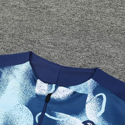24/25 Tottenham Hotspur Blue Camouflage Half Zipper Jacket+Long Pants