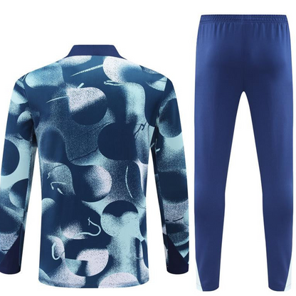 24/25 Tottenham Hotspur Blue Camouflage Half Zipper Jacket+Long Pants