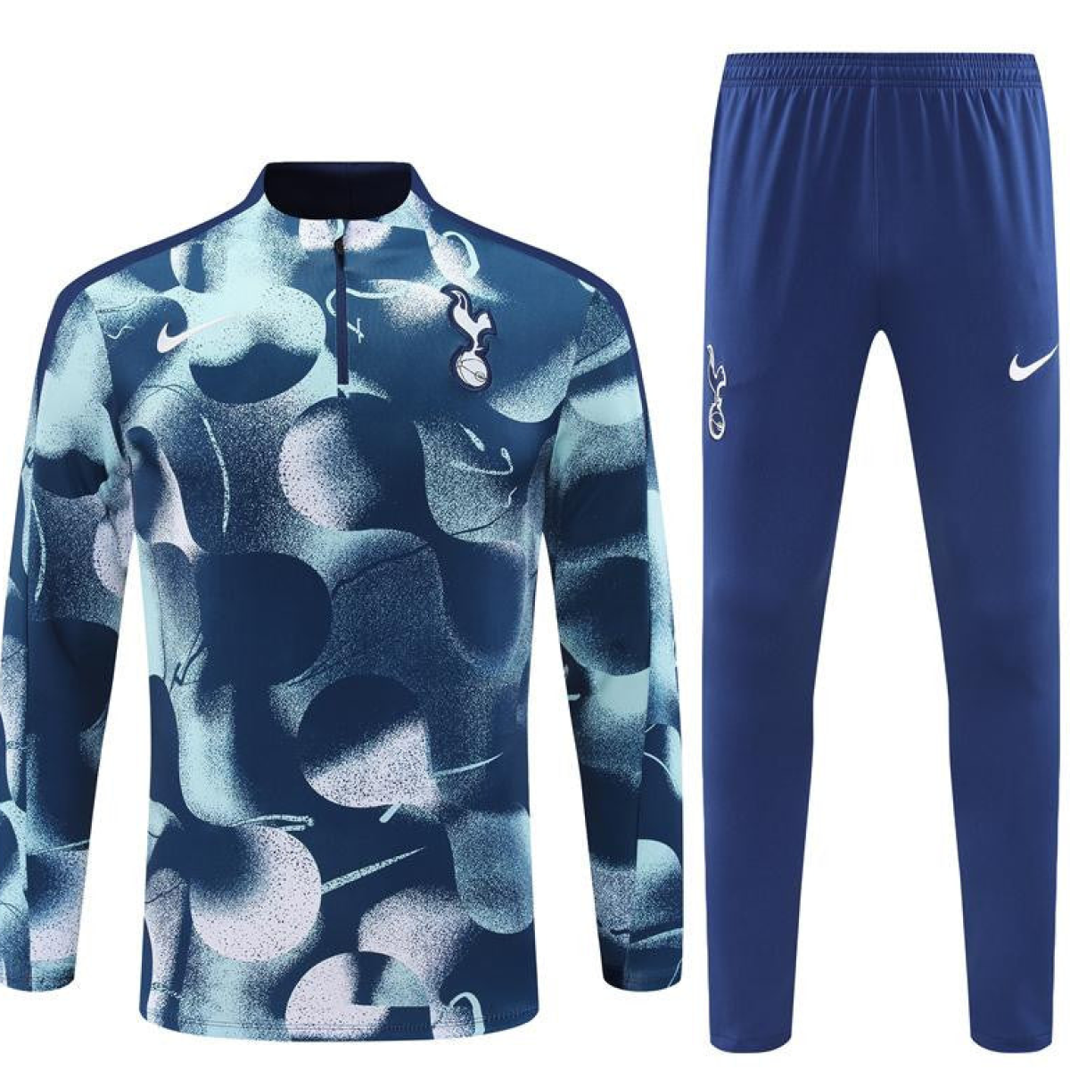 24/25 Tottenham Hotspur Blue Camouflage Half Zipper Jacket+Long Pants