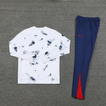 24/25 PSG White Camouflage Navy Half Zipper Jacket+Long Pants