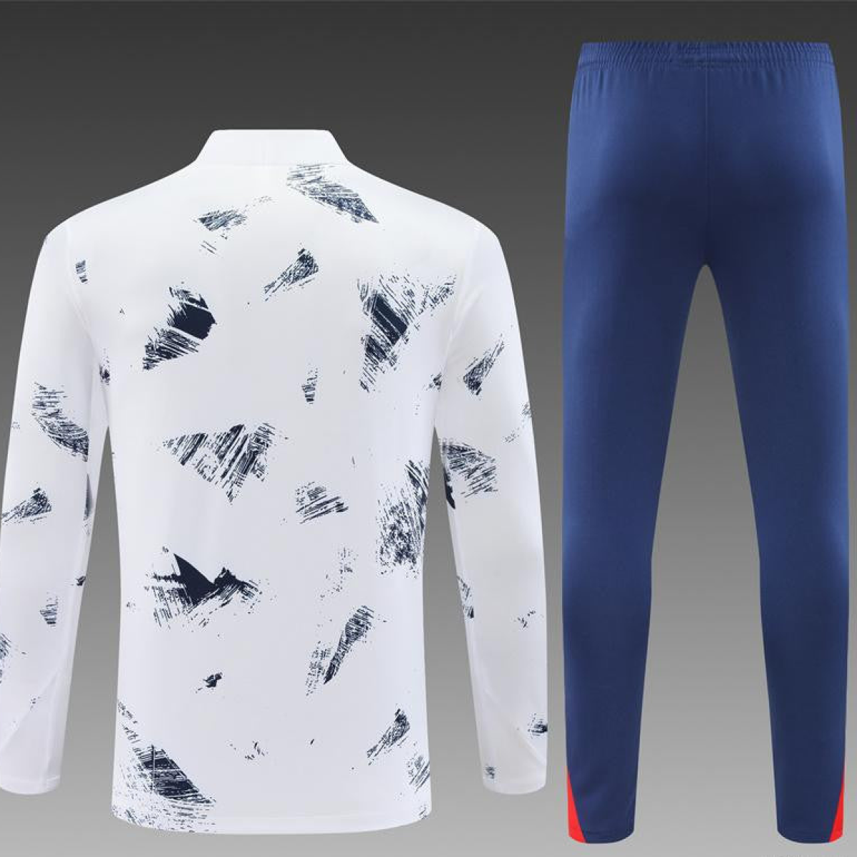 24/25 PSG White Camouflage Navy Half Zipper Jacket+Long Pants
