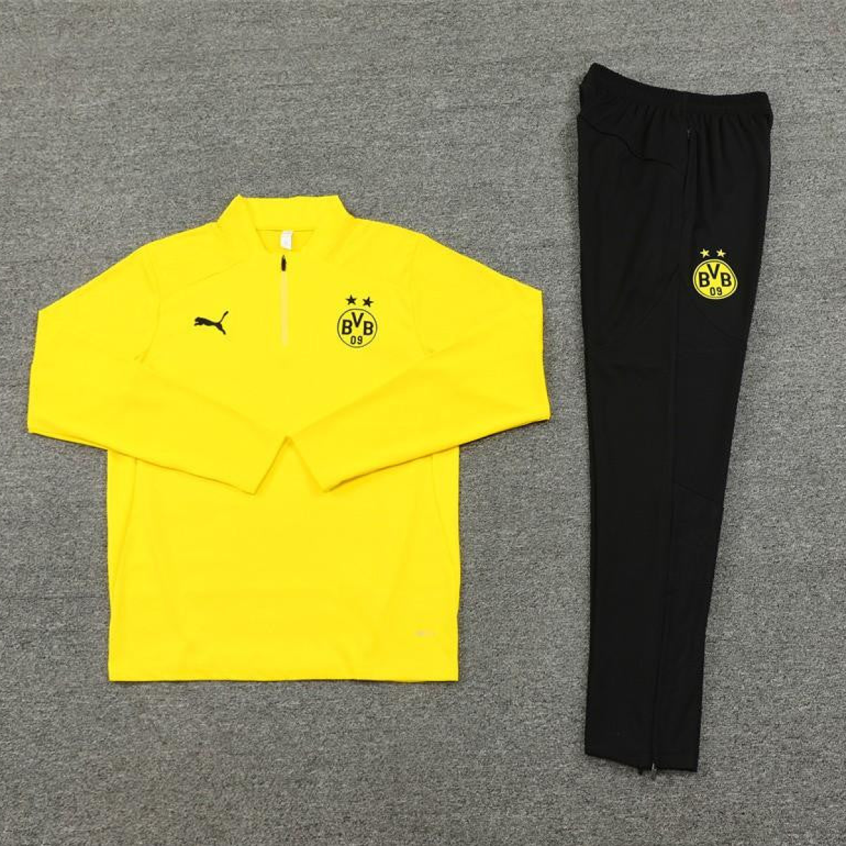 24/25 Borussia Dortmund Yellow Half Zipper Jacket+Long Pants