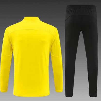 24/25 Borussia Dortmund Yellow Half Zipper Jacket+Long Pants