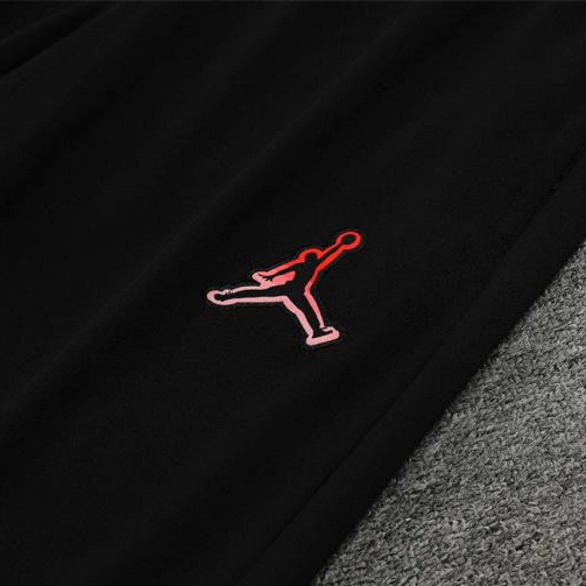 24/25 PSG Jordan Black Steel Seal Half Zipper Jacket+Long Pants