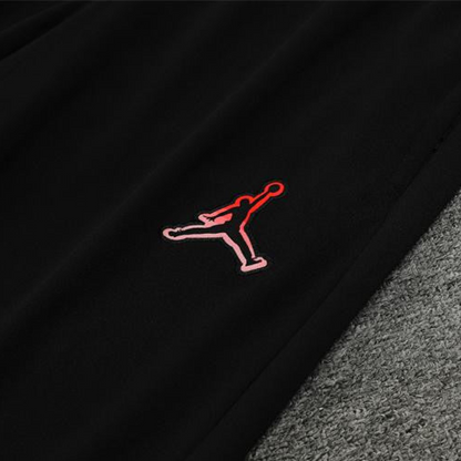 24/25 PSG Jordan Black Steel Seal Half Zipper Jacket+Long Pants