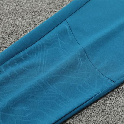24/25 Olympique Marseille Blue Camouflage Half Zipper Jacket+Long Pants