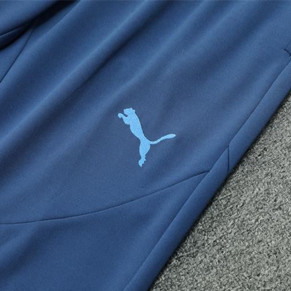 24/25 Manchester City Blue Half Zipper Jacket+Long Pants