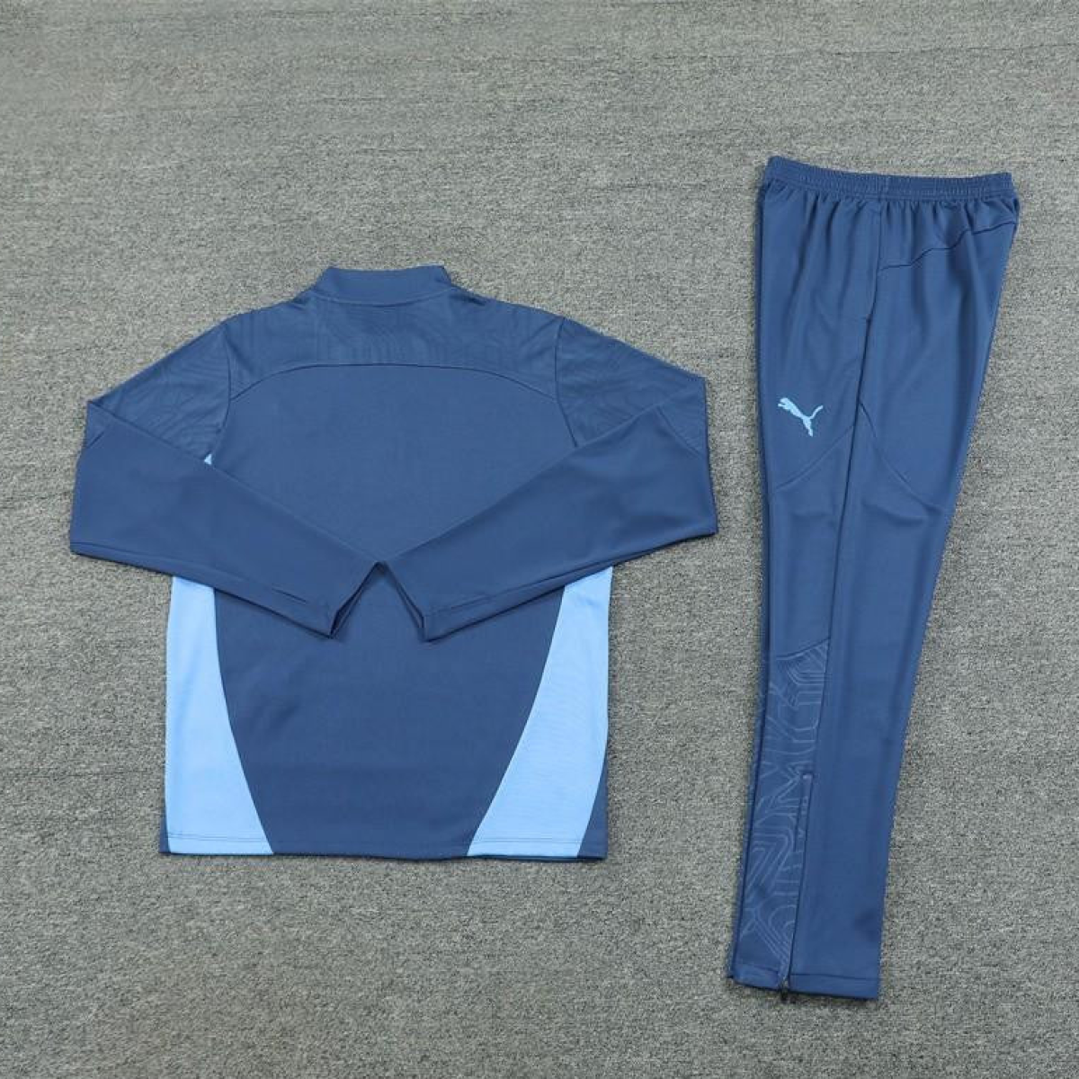 24/25 Manchester City Blue Half Zipper Jacket+Long Pants