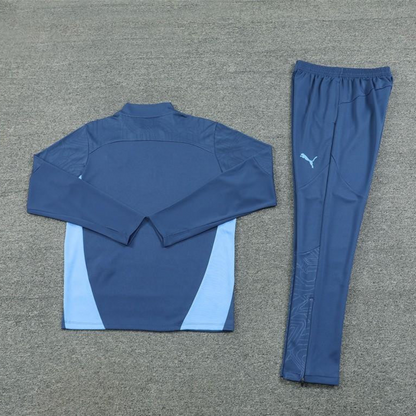 24/25 Manchester City Blue Half Zipper Jacket+Long Pants