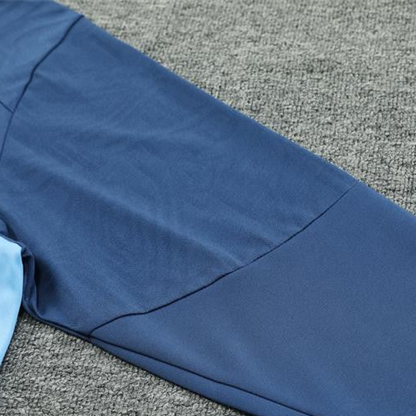 24/25 Manchester City Blue Half Zipper Jacket+Long Pants