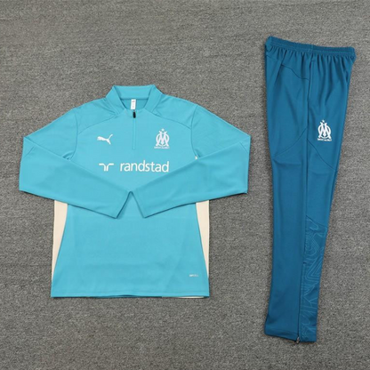 24/25 Olympique Marseille Lake Green Half Zipper Jacket+Long Pants