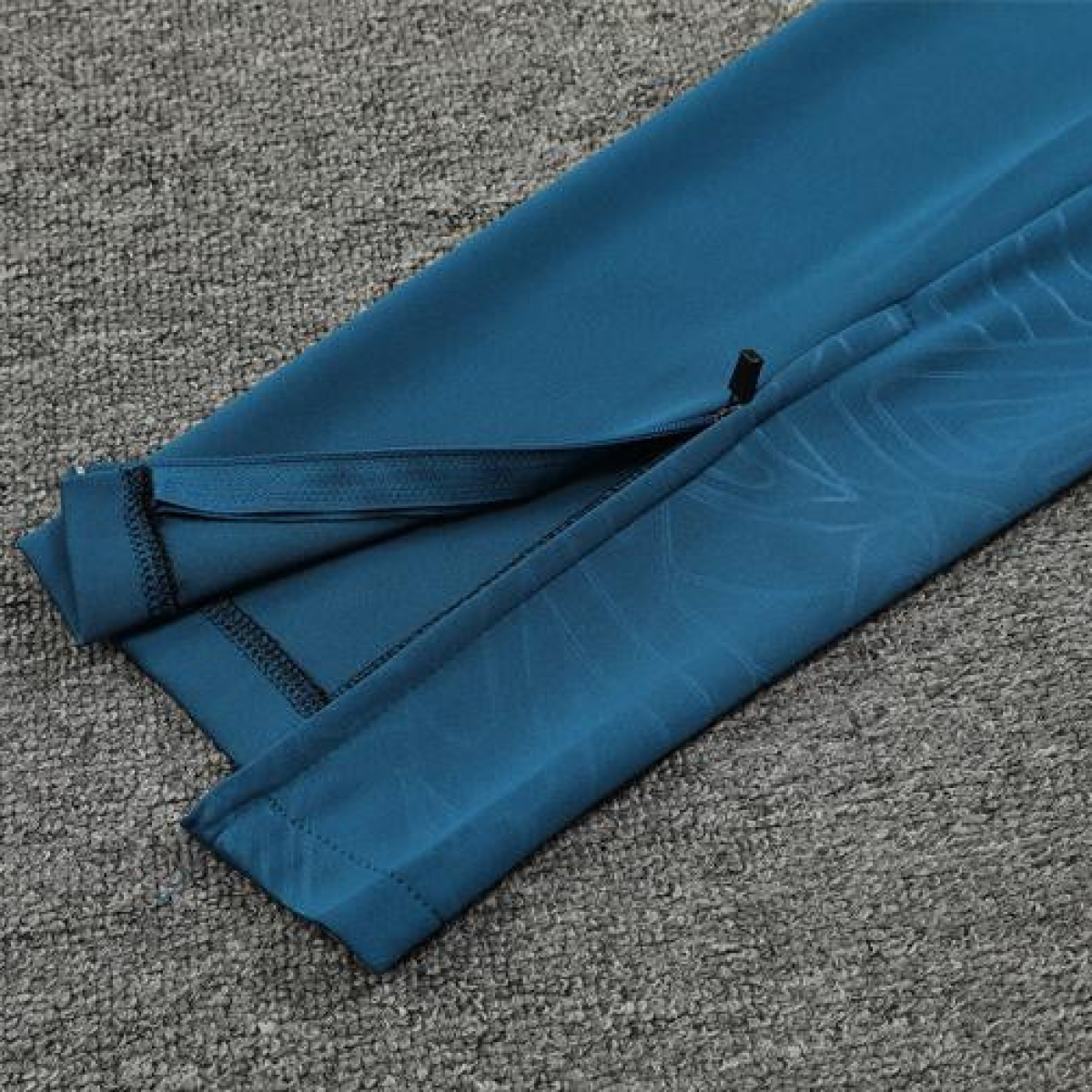 24/25 Olympique Marseille Blue Grid Half Zipper Jacket+Long Pants