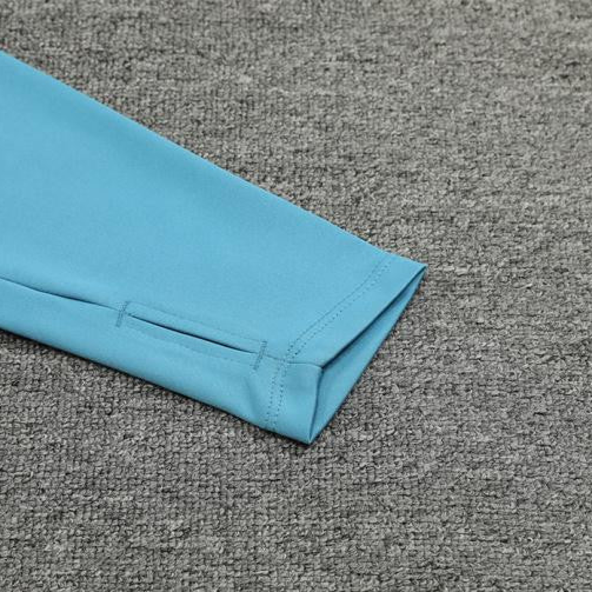 24/25 Olympique Marseille Blue Grid Half Zipper Jacket+Long Pants