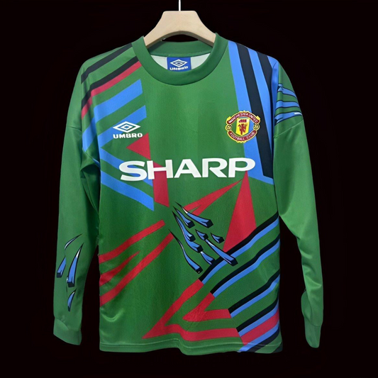 Retro 92/93 Manchester United Green Goalkeeper Long Sleeve Jersey
