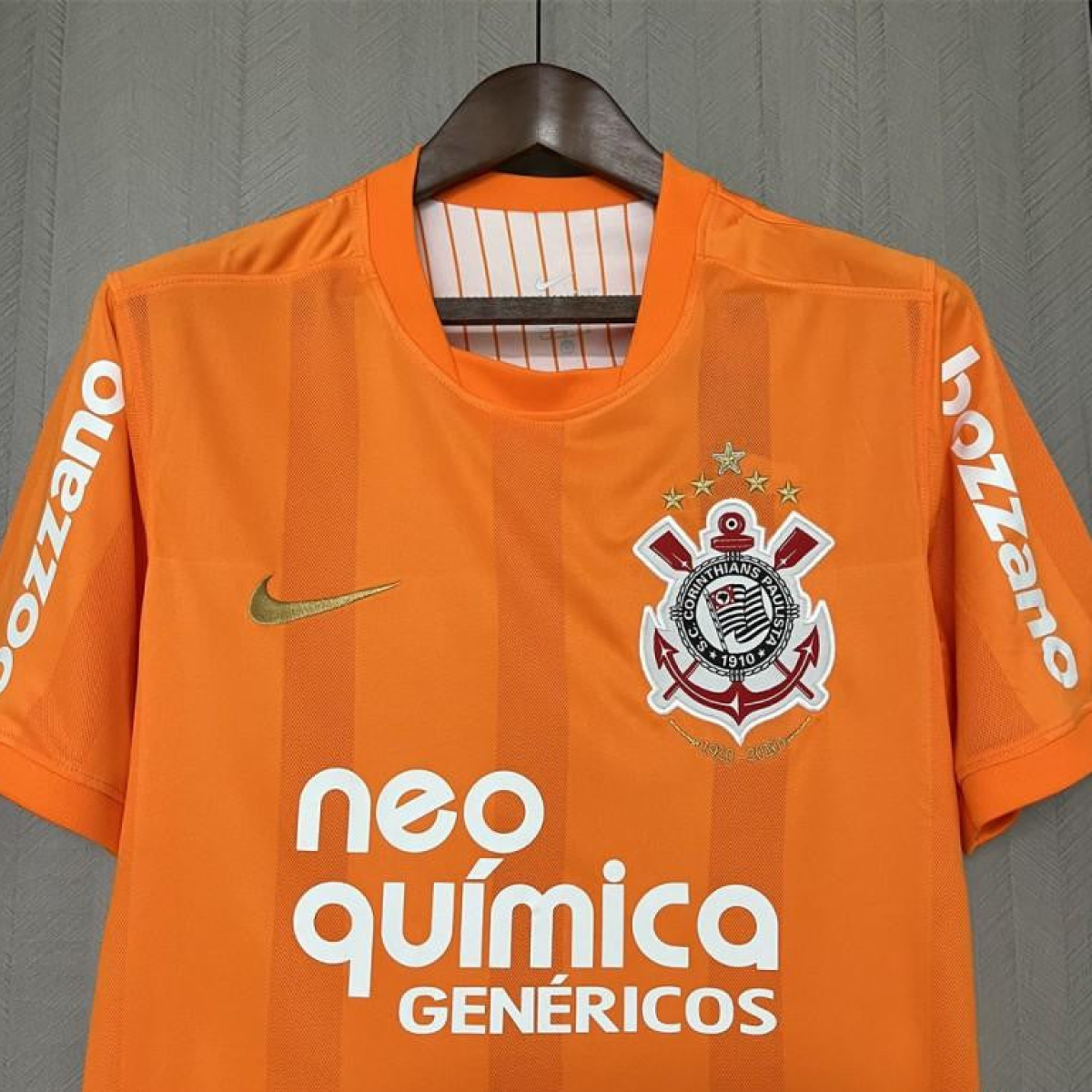 2010 Retro Corinthians Goalkeeper Orange Jersey