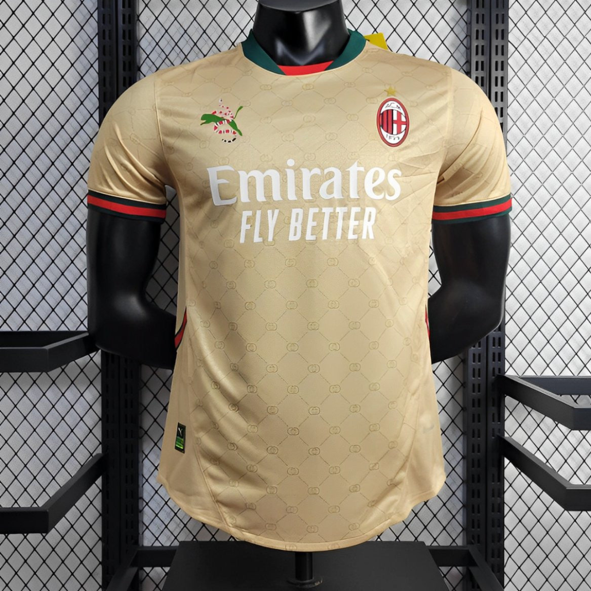 Player Version 24/25 AC Milan x Gucci Golden 125th Anniversary Jersey