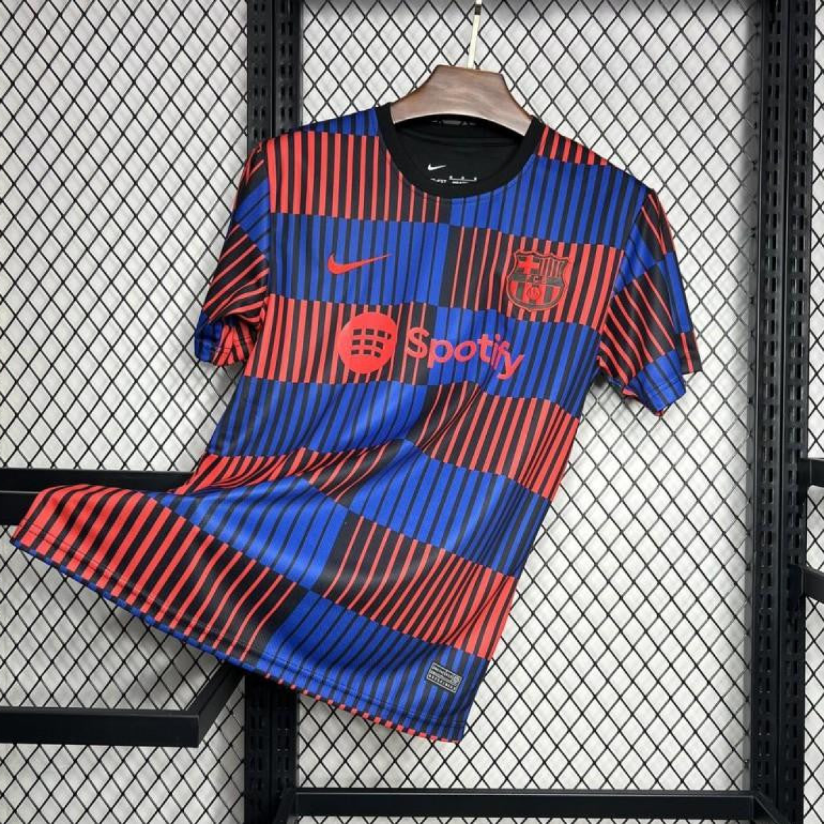 24/25 Barcelona Pre-Match Red/Blue Stripe Jersey