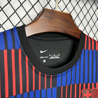 24/25 Barcelona Pre-Match Red/Blue Stripe Jersey
