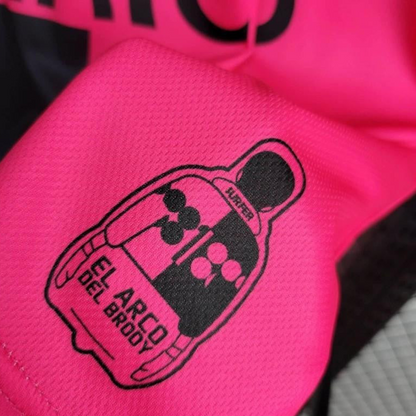 Retro 1998 Mexico CAMPOS 1 Home Black Pink Jersey