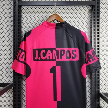 Retro 1998 Mexico CAMPOS 1 Home Black Pink Jersey