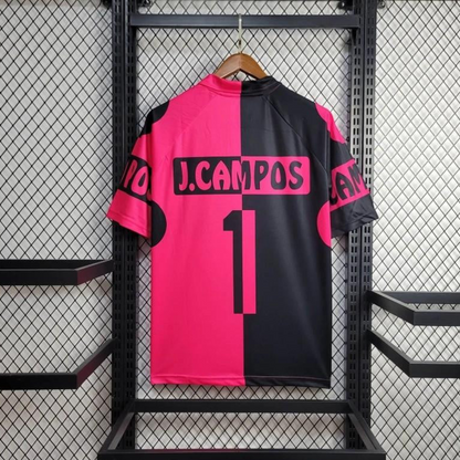 Retro 1998 Mexico CAMPOS 1 Home Black Pink Jersey