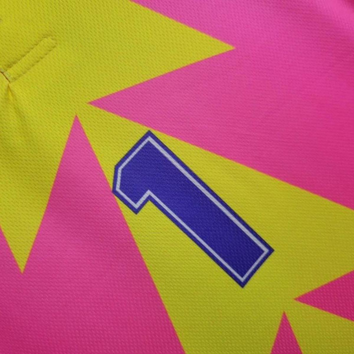 Retro 1998 Mexico Goalkeeper CAMPOS 1 WORLD CUP CAMPOS 1 Home Pink Jersey