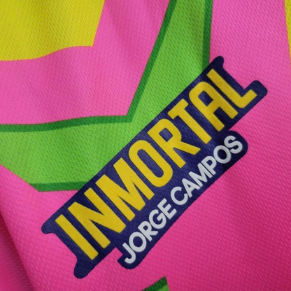 Retro 1998 Mexico Goalkeeper CAMPOS 1 WORLD CUP CAMPOS 1 Home Pink Jersey