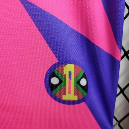 Retro 1998 Mexico Goalkeeper CAMPOS 1 WORLD CUP CAMPOS 1 Home Pink Jersey
