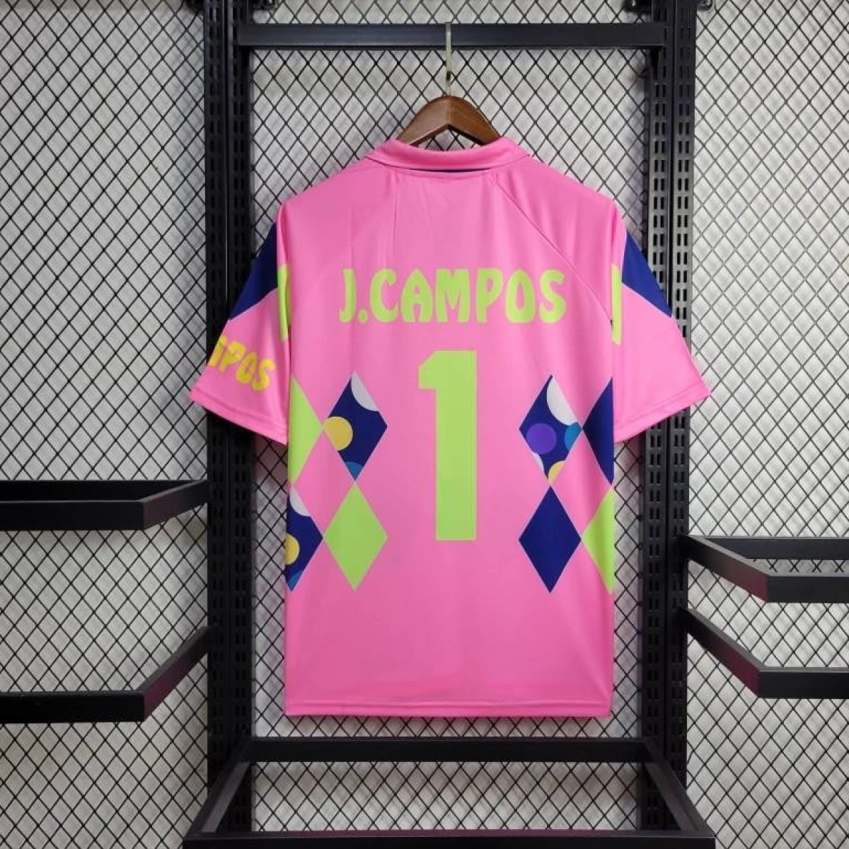 Retro 1992/93 Mexico Goalkeeper CAMPOS 1 Home Pink Jersey