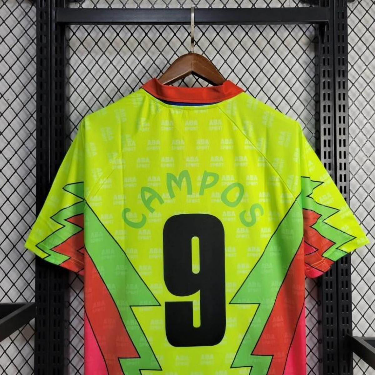 Retro 1995 Mexico CAMPOS 9 Home Yellow Jersey