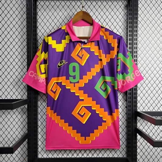 Retro 1995 Mexico CAMPOS 9 Home Orange Jersey