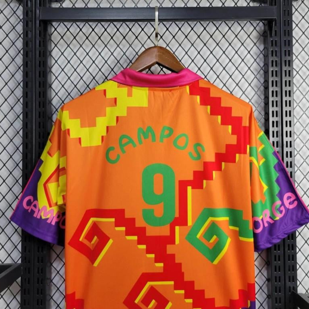Retro 1995 Mexico CAMPOS 9 Home Orange Jersey