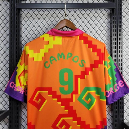 Retro 1995 Mexico CAMPOS 9 Home Orange Jersey