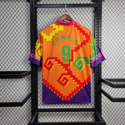 Retro 1995 Mexico CAMPOS 9 Home Orange Jersey