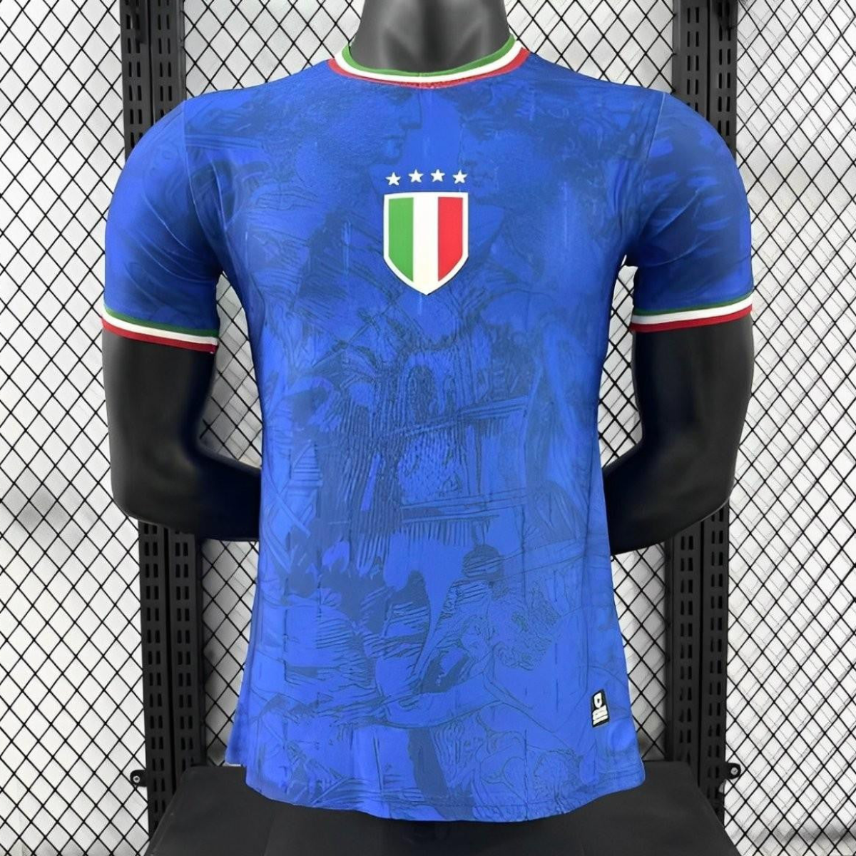 Player Version 2024 Italy Italian Football TV Blue EURO Jersey