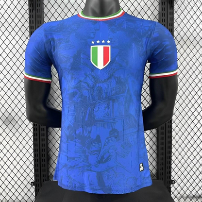 Player Version 2024 Italy Italian Football TV Blue EURO Jersey