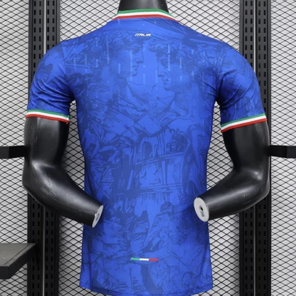Player Version 2024 Italy Italian Football TV Blue EURO Jersey
