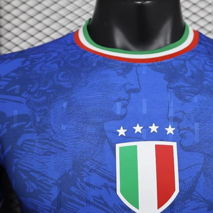 Player Version 2024 Italy Italian Football TV Blue EURO Jersey