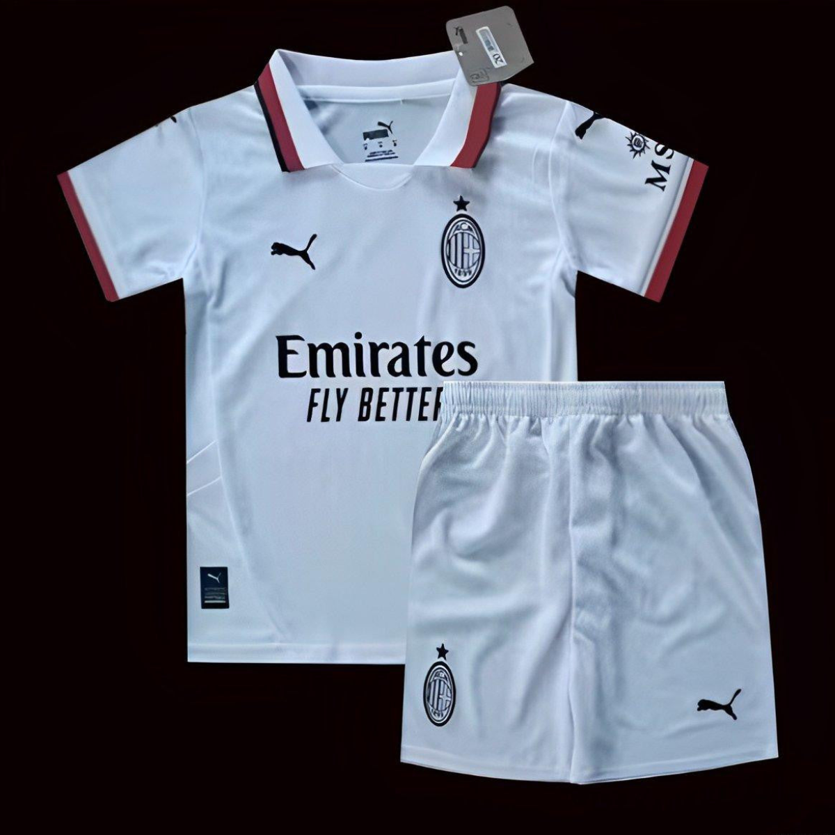 24/25 Kids AC Milan Away  White Jersey