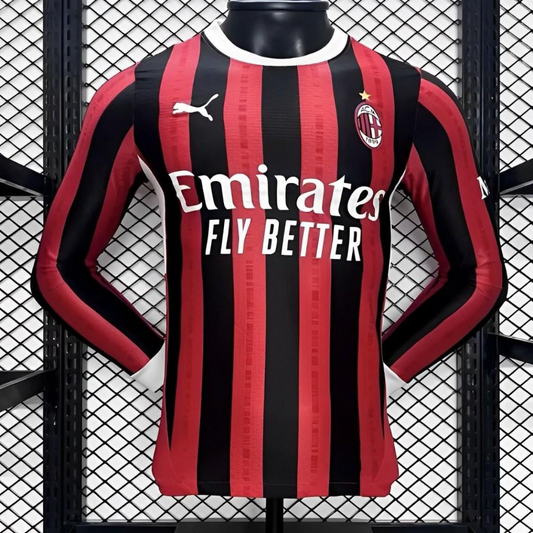 Player Version 24/25 AC Milan Home Long Sleeve Jersey