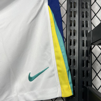 2024 Brazil Away White Shorts