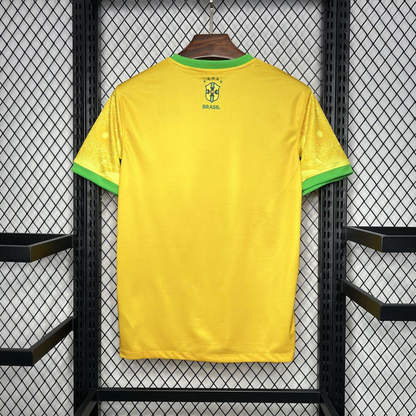 2024 Brazil Christ Yellow Goalkeeper Special Jersey