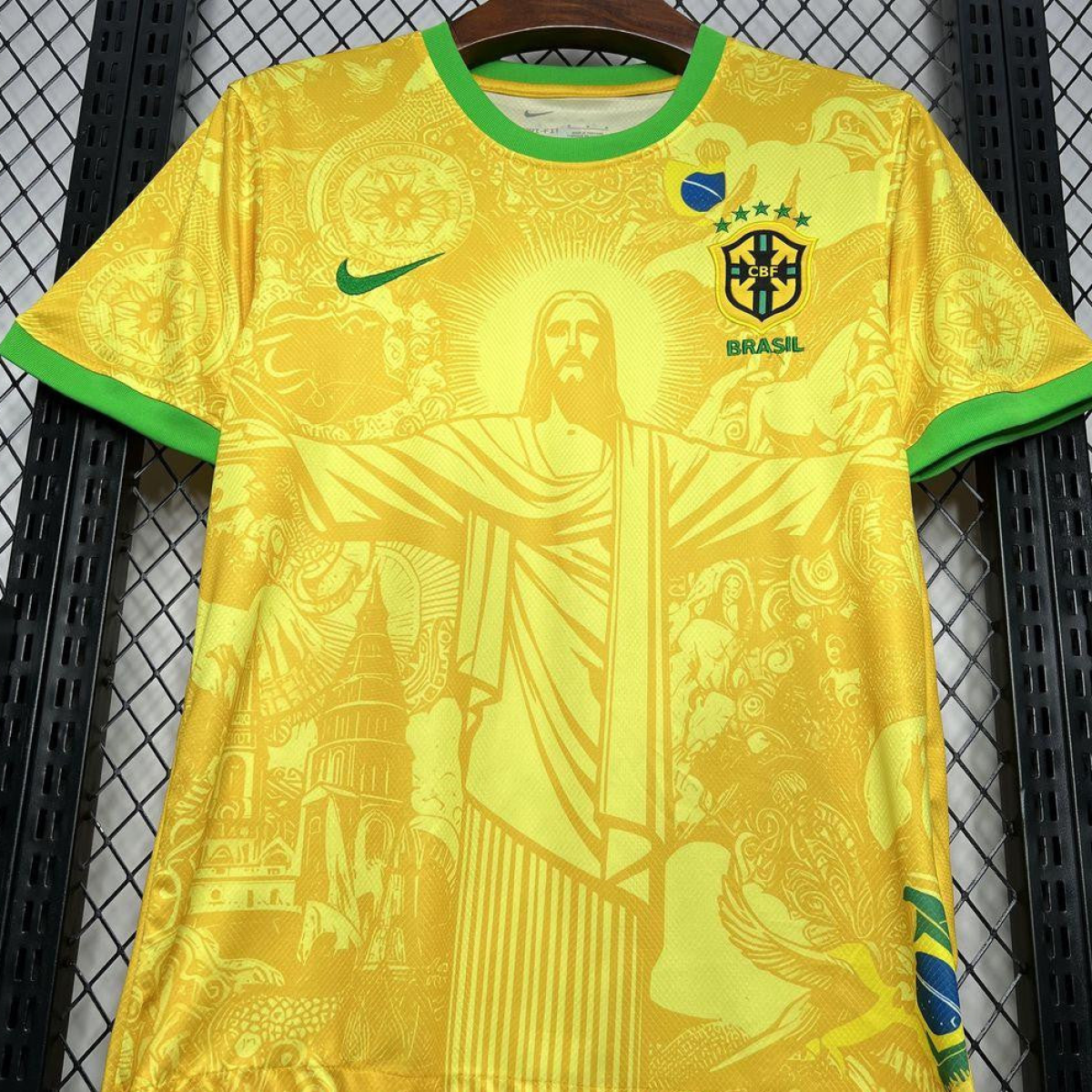 2024 Brazil Christ Yellow Goalkeeper Special Jersey